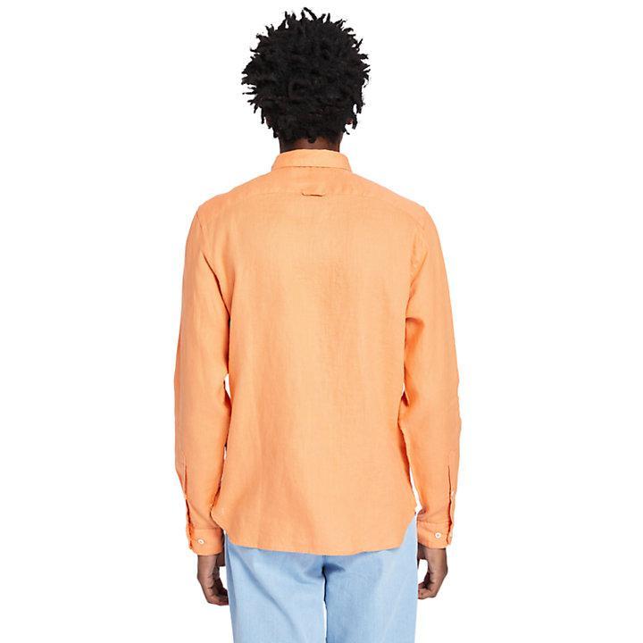 商品Timberland|Mill River LS Linen Shirt for Men in Peach,价格¥371,第4张图片详细描述