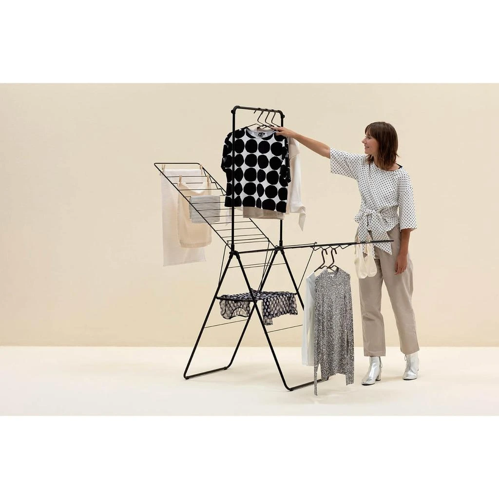 Brabantia HangOn Drying Rack - 25m + Rod - Matt Black 商品