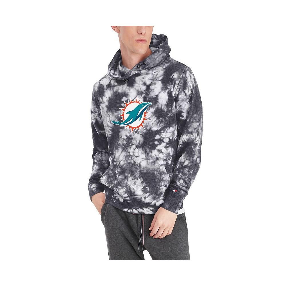 Men's Black Miami Dolphins Stanley Tie-Dye Pullover Hoodie商品第5张图片规格展示