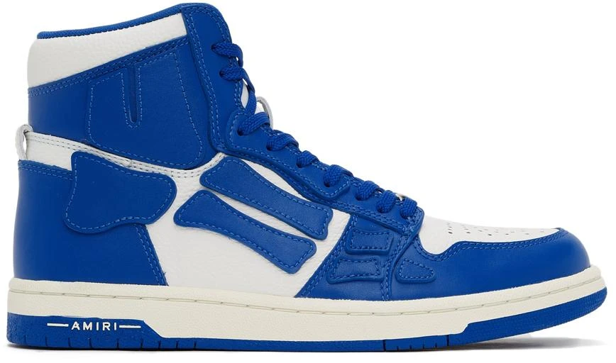 商品AMIRI|Blue & White Skel Top Hi Sneakers,价格¥3530,第1张图片