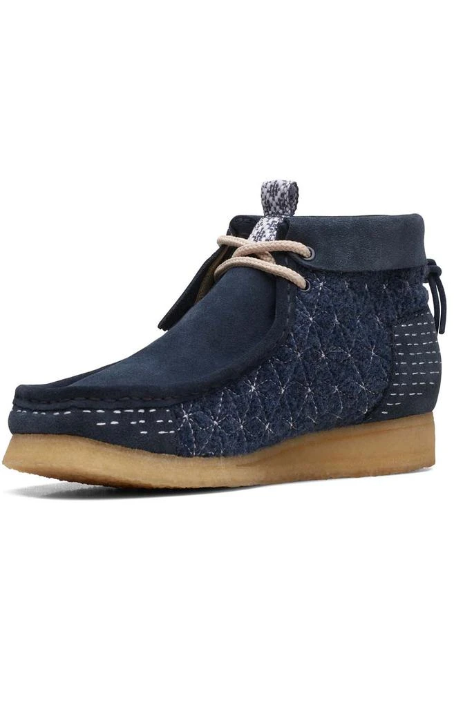 商品Clarks|(26169152) Wallabee Boots - Navy Sashiko,价格¥1105,第4张图片详细描述