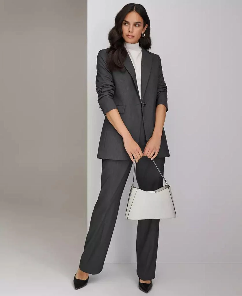 商品Calvin Klein|Women's Pinstripe One-Button Blazer,价格¥535,第3张图片详细描述