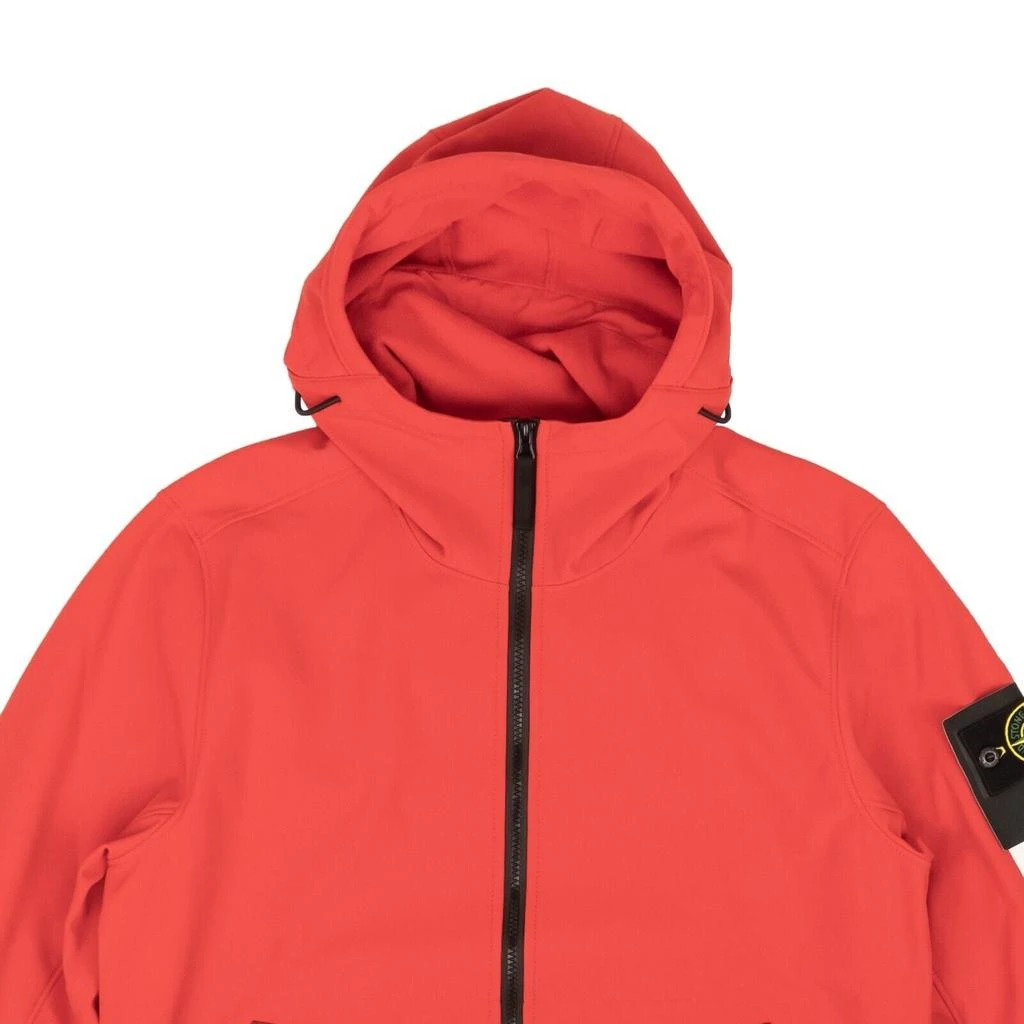 商品Stone Island|Red Polyester Soft Shell Tech Light Jacket,价格¥2995,第2张图片详细描述