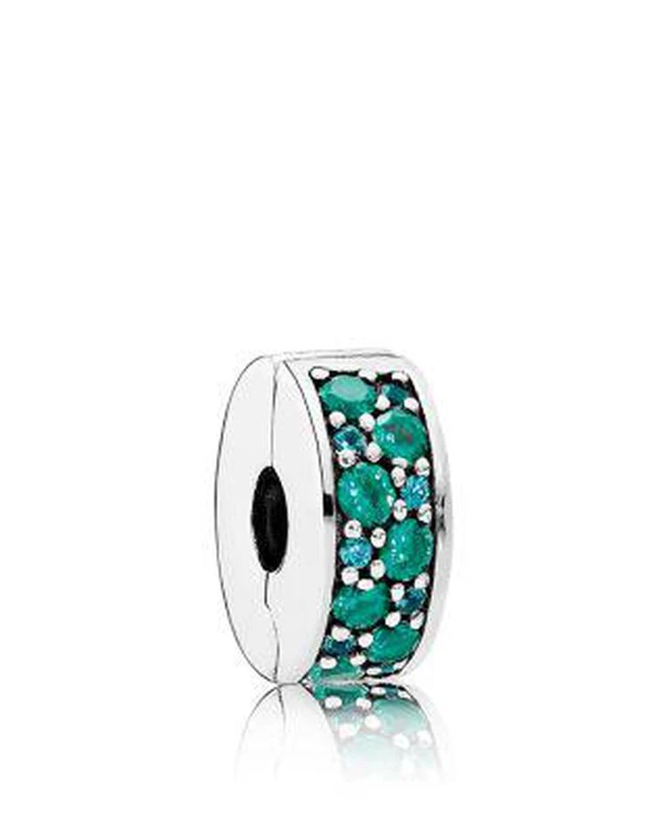 商品PANDORA|Sterling Silver & Cubic Zirconia Mosaic Shining Elegance Charm,价格¥336,第1张图片