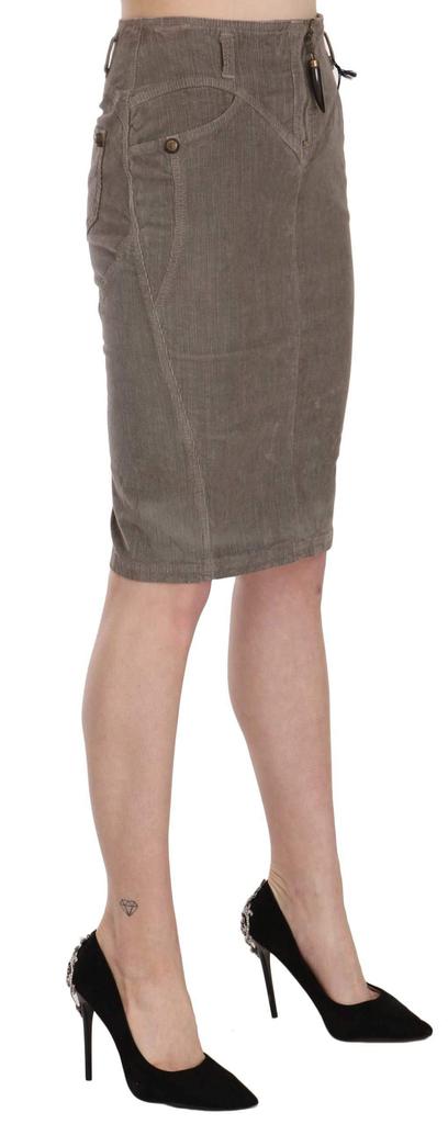 Just Cavalli  Corduroy Pencil Straight A-Line Skirt商品第3张图片规格展示