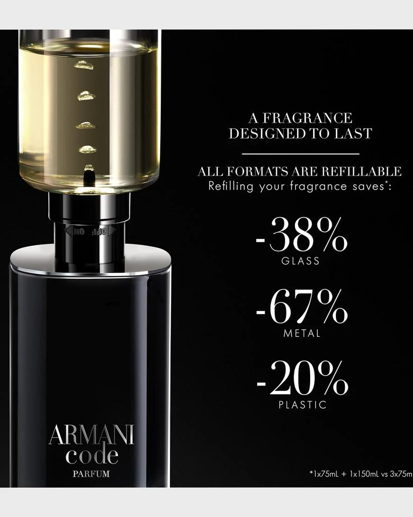 商品Giorgio Armani|Code Eau de Parfum Refill, 5 oz.,价格¥1431,第3张图片详细描述
