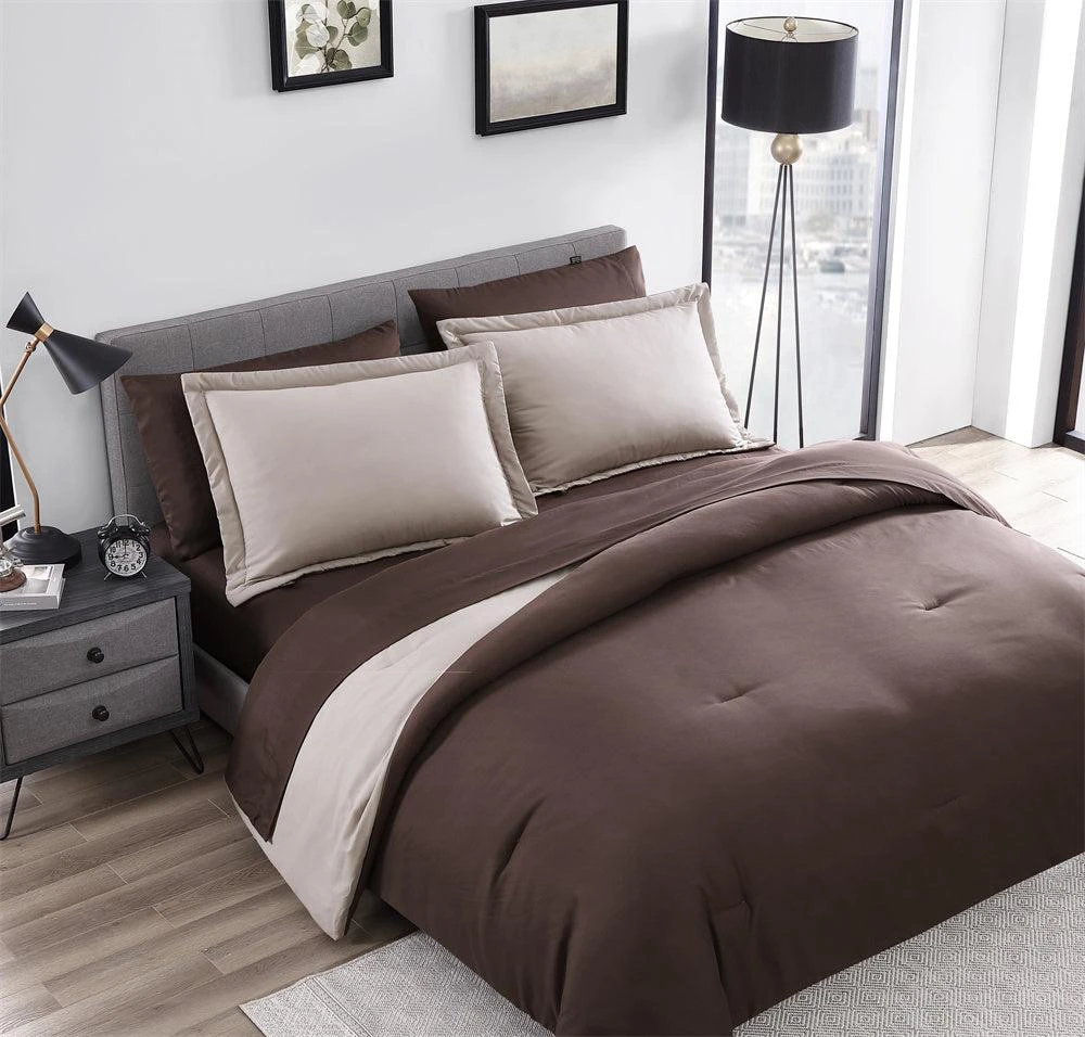 商品The Nesting Company|Chestnut Reversible 7 Piece bed in a bag Comforter Set,价格¥1040,第1张图片
