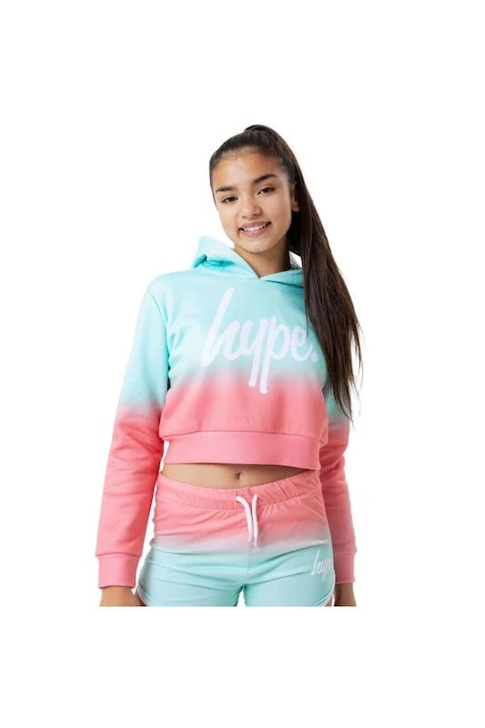 商品HYPE|Hype Girls Bubblegum Fizz Pullover Hoodie (Light Blue/Bubblegum Pink),价格¥221,第1张图片