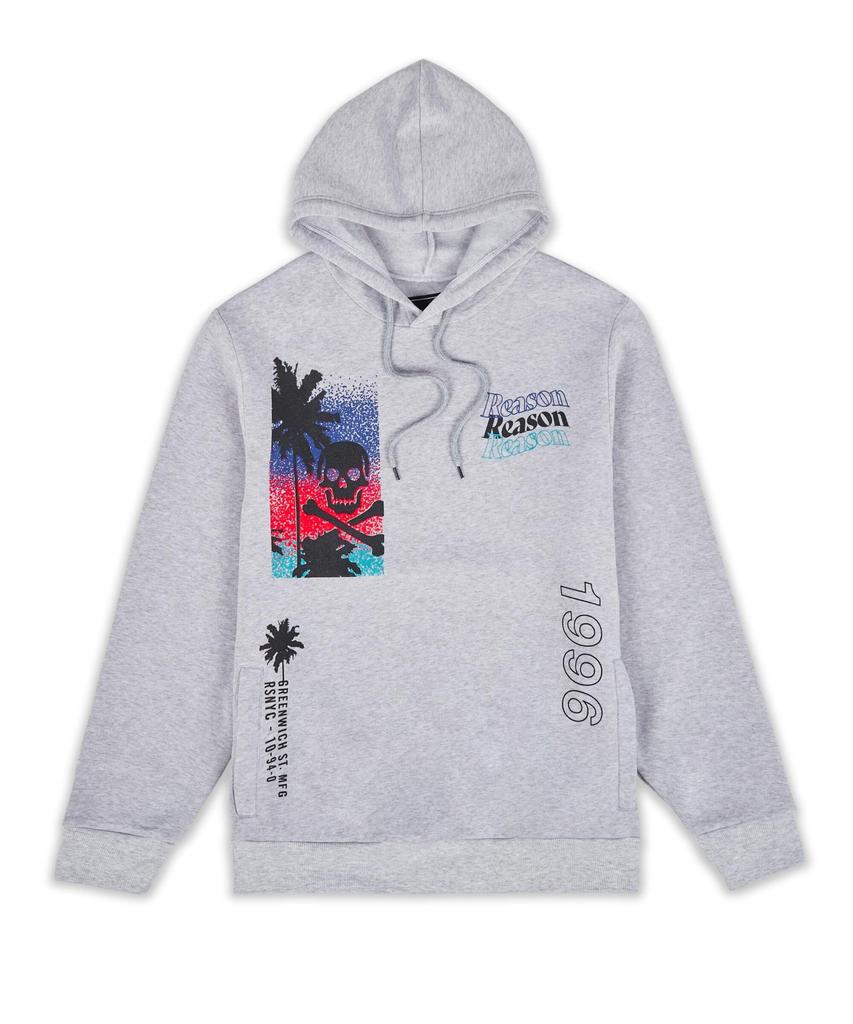 Skully Heather Grey Placement Hoodie With Back Print商品第4张图片规格展示