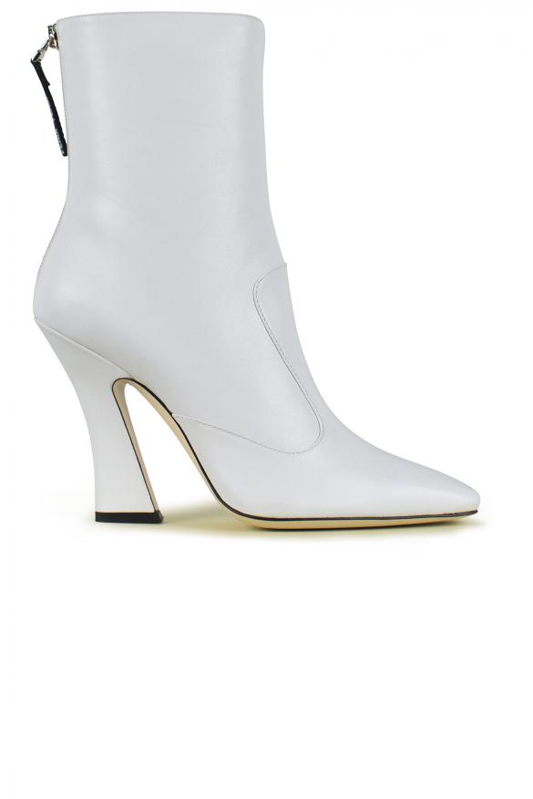 Luxury Shoes For Women   Fendi White Leather Ankle Boots商品第1张图片规格展示