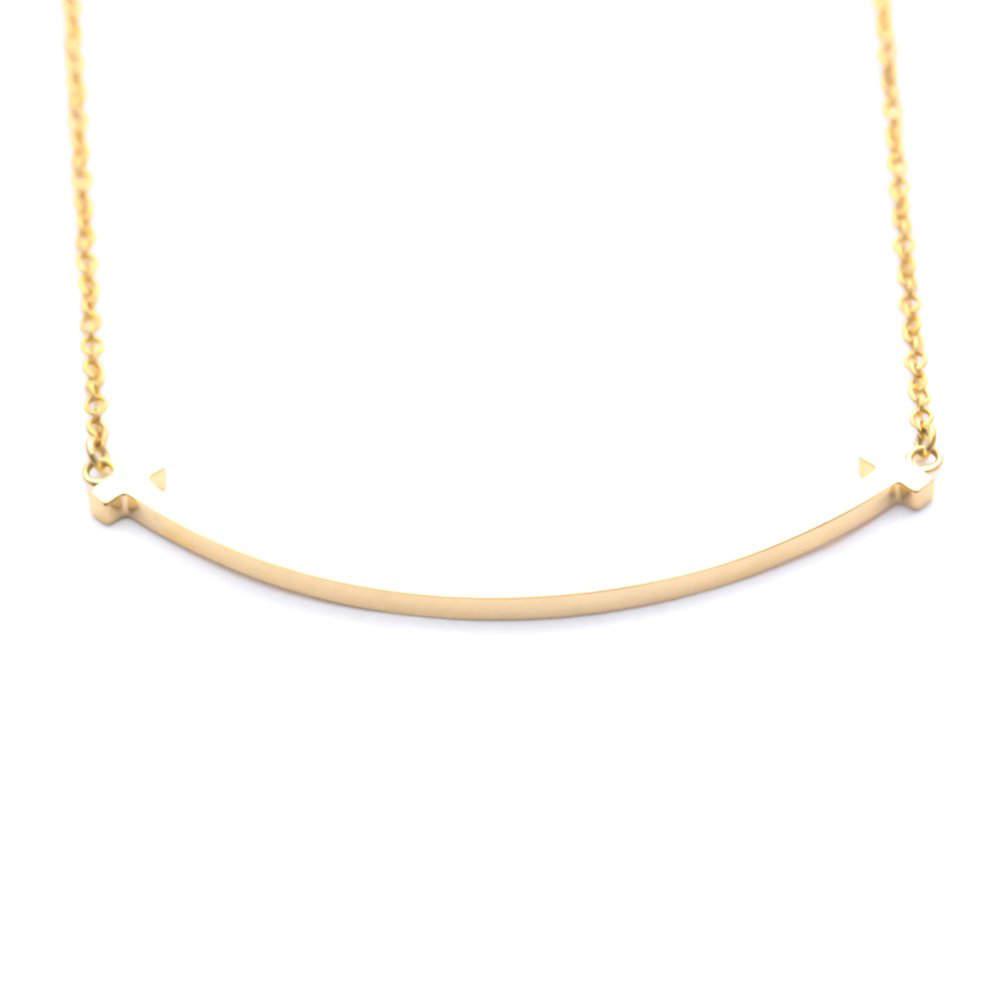 Tiffany & Co. Tiffany T Smile Small 18K Rose Gold Necklace商品第5张图片规格展示