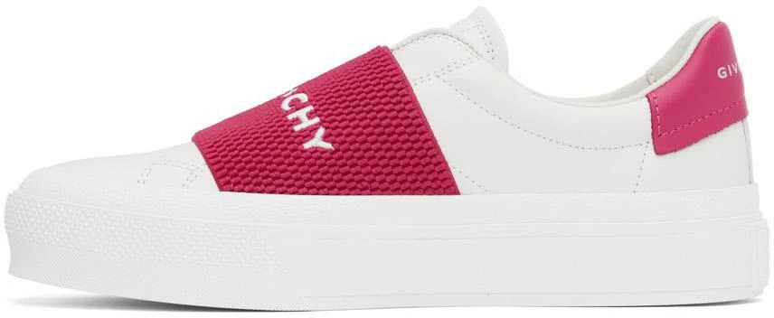 商品Givenchy|White & Pink City Sport Low-Top Sneakers,价格¥2896,第3张图片详细描述