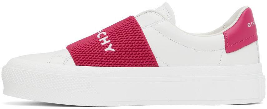 商品Givenchy|White & Pink City Sport Low-Top Sneakers,价格¥5236,第5张图片详细描述