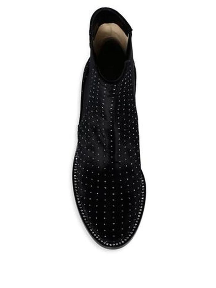 商品Jimmy Choo|Black Glitter Spotted Crystal Welt Booties,价格¥2462,第4张图片详细描述