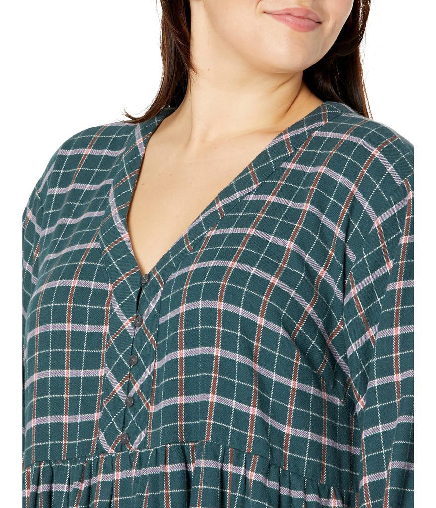 商品Madewell|Plus Size Long Sleeve Button-Down Tiered Mini Dress,价格¥336,第5张图片详细描述