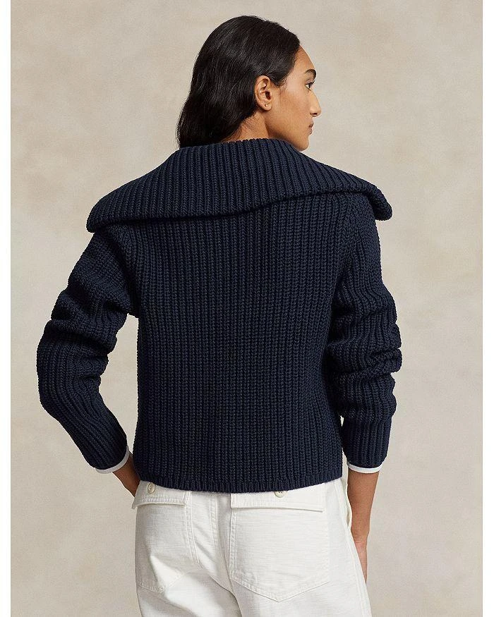 商品Ralph Lauren|Cotton Rib Knit Flap Collar Cardigan,价格¥1905,第3张图片详细描述