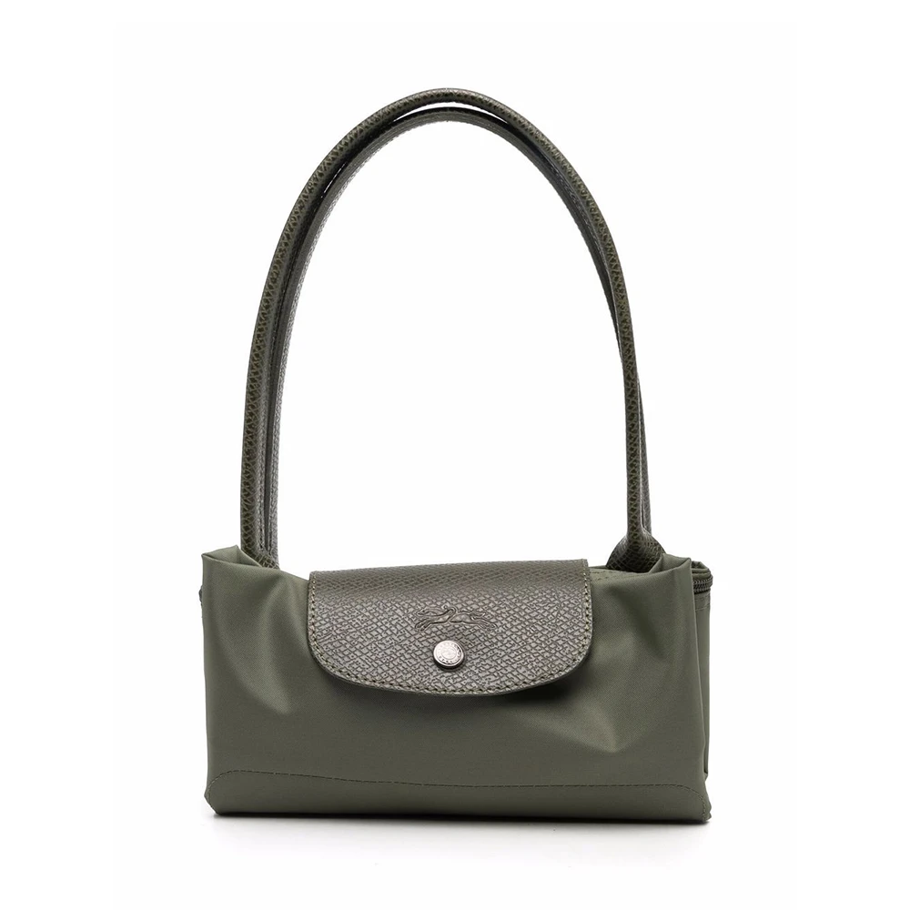 LONGCHAMP 女士橄榄绿色再生帆布单肩手提包 2605919479 商品