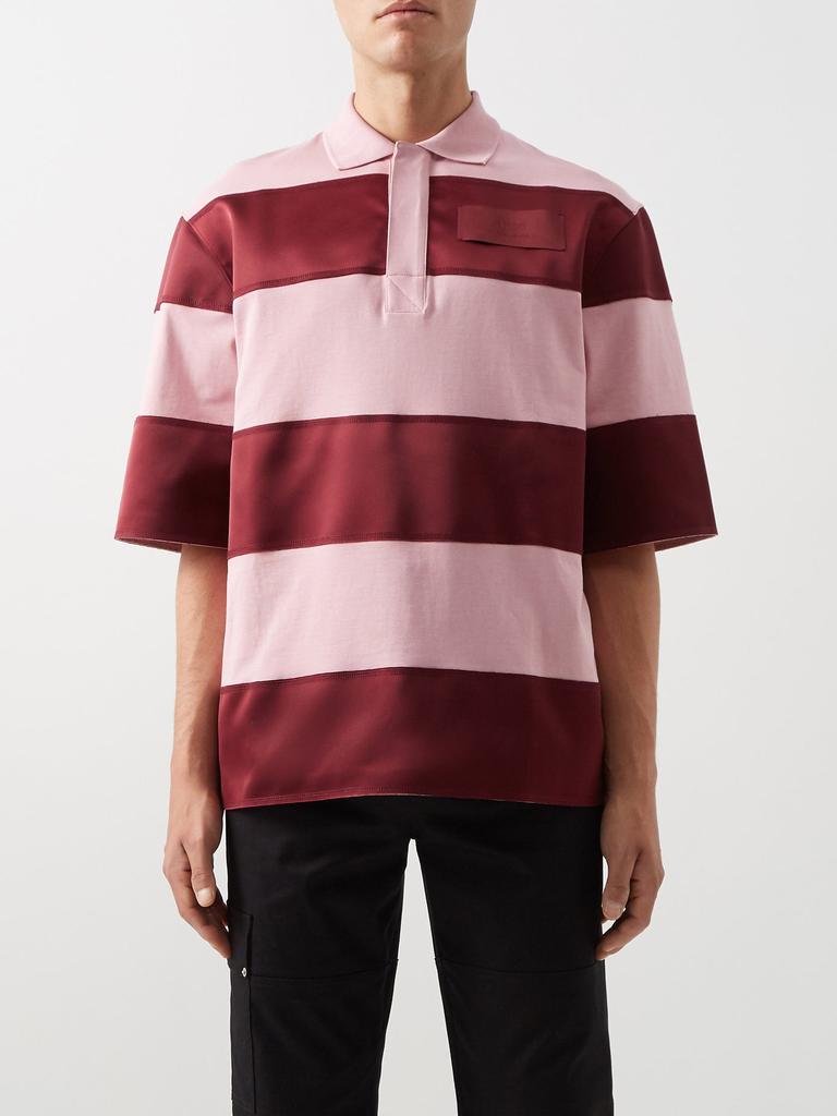 Oversized striped organic-cotton polo shirt商品第1张图片规格展示