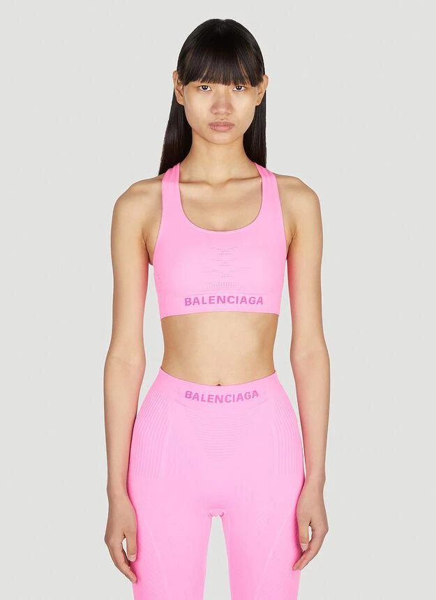 商品Balenciaga|Athletic Logo Print Top in Pink,价格¥4852,第1张图片