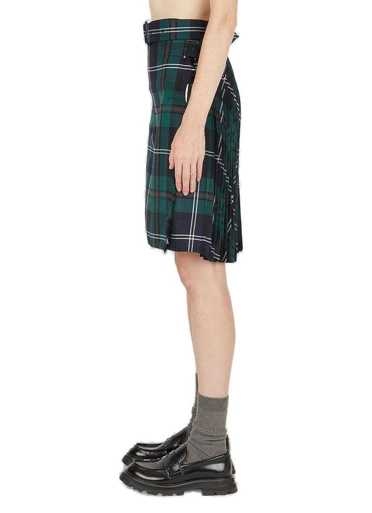 商品Burberry|Burberry Checked Buckle Detailed Frayed Edge Mini Skirt,价格¥11947,第3张图片详细描述