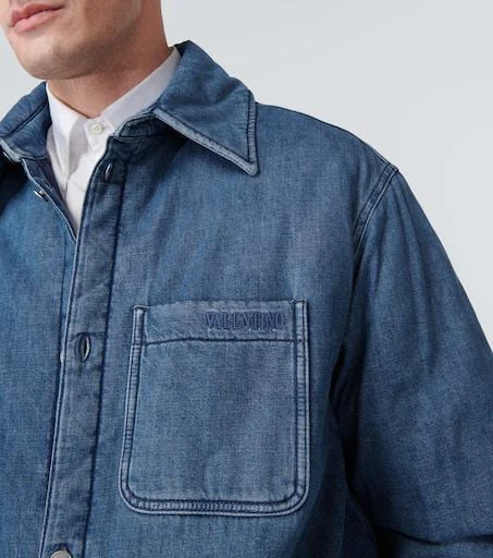 Embroidered padded denim overshirt 商品