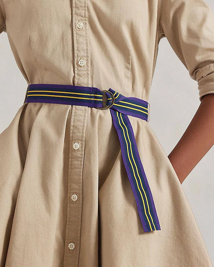 商品Ralph Lauren|Girls' Chino Shirt Dress with Belt - Little Kid, Big Kid,价格¥521,第2张图片详细描述