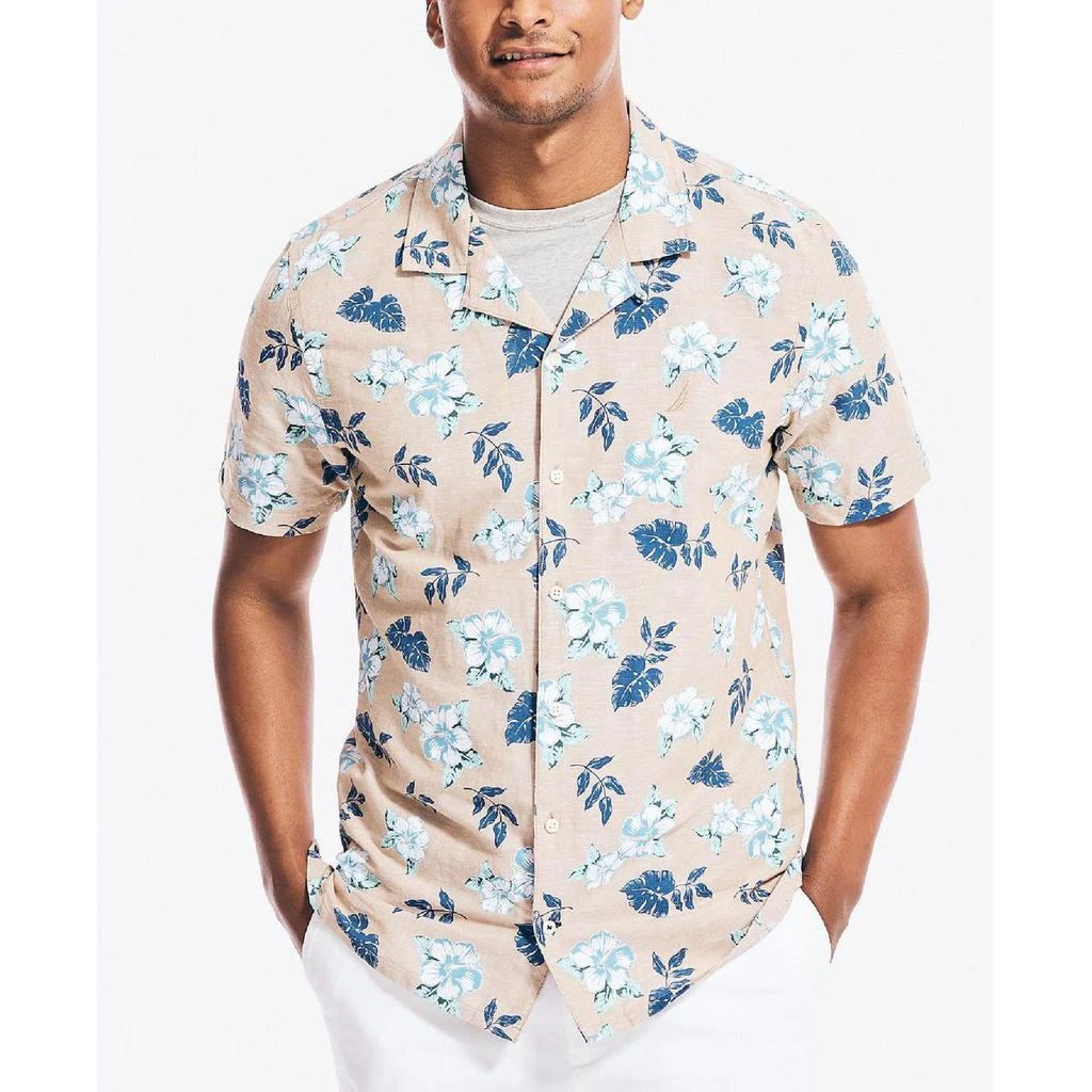 商品Nautica|Nautica Mens Floral Short Sleeve Button-Down Shirt,价格¥91,第1张图片