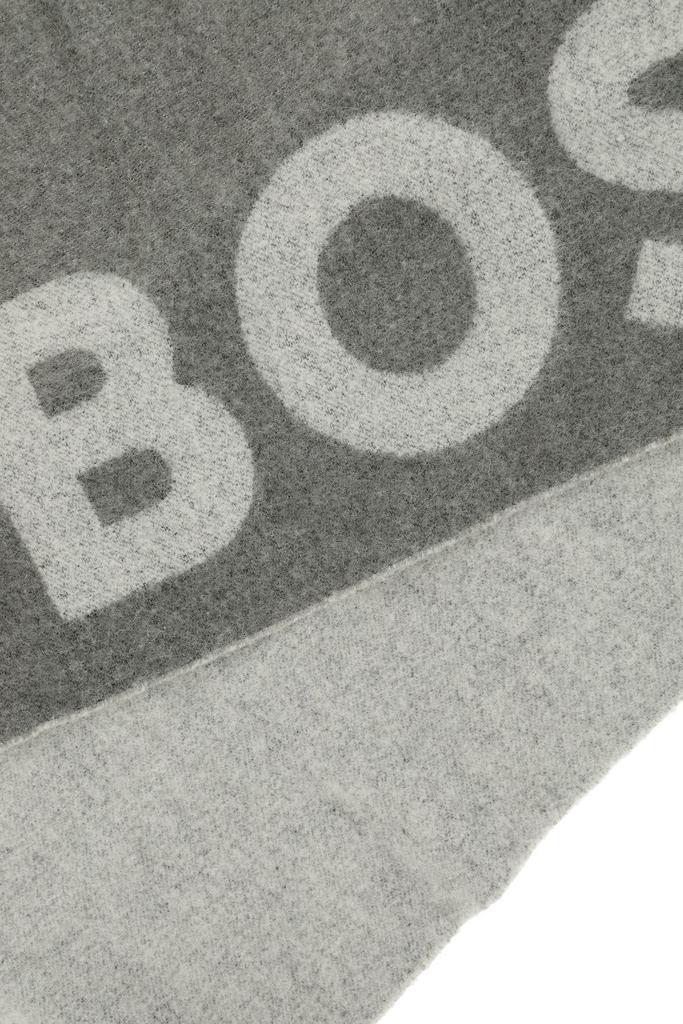 商品Hugo Boss|BOUCLÉ WOOL BLEND SCARF WITH LOGO,价格¥615,第6张图片详细描述