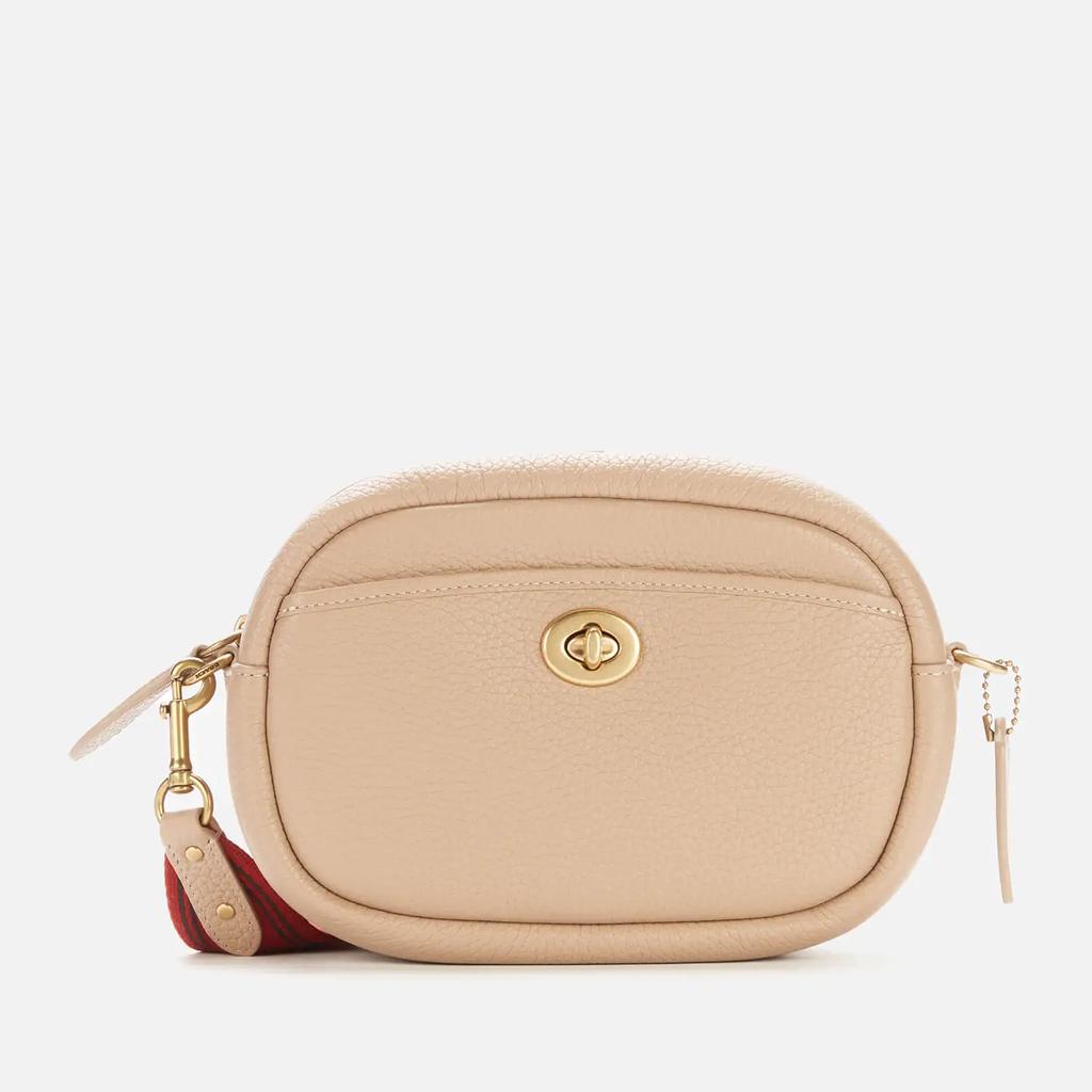 [Coach]蔻驰Coach女士斜挎包Women's Soft Pebble Leather Camera Bag Taupe 皮革
