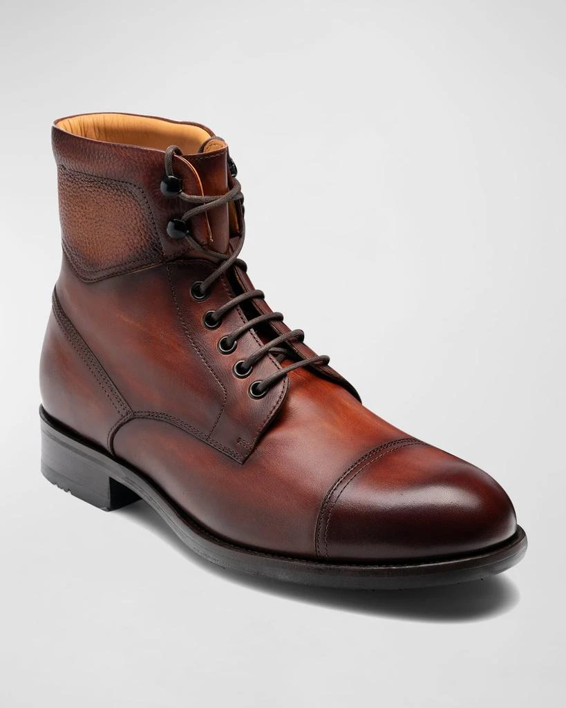 商品Magnanni|Men's Peyton II Burnished Leather Lace-Up Boots,价格¥3107,第2张图片详细描述