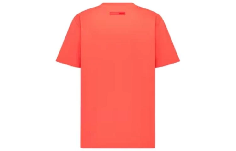 商品[国内直发] Dior|迪奥 SS22 纯色字母圆领宽松短袖T恤 男款 橙色,价格¥3024,第3张图片详细描述