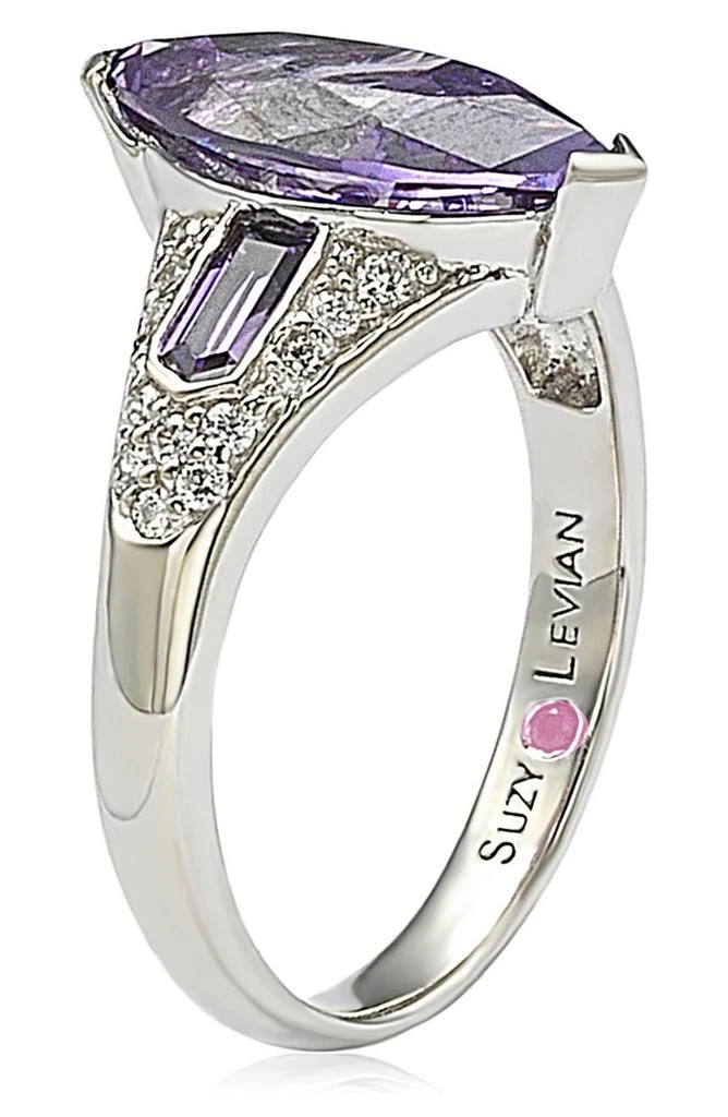 商品Suzy Levian|Sterling Silver Purple CZ Marquise Ring,价格¥975,第3张图片详细描述