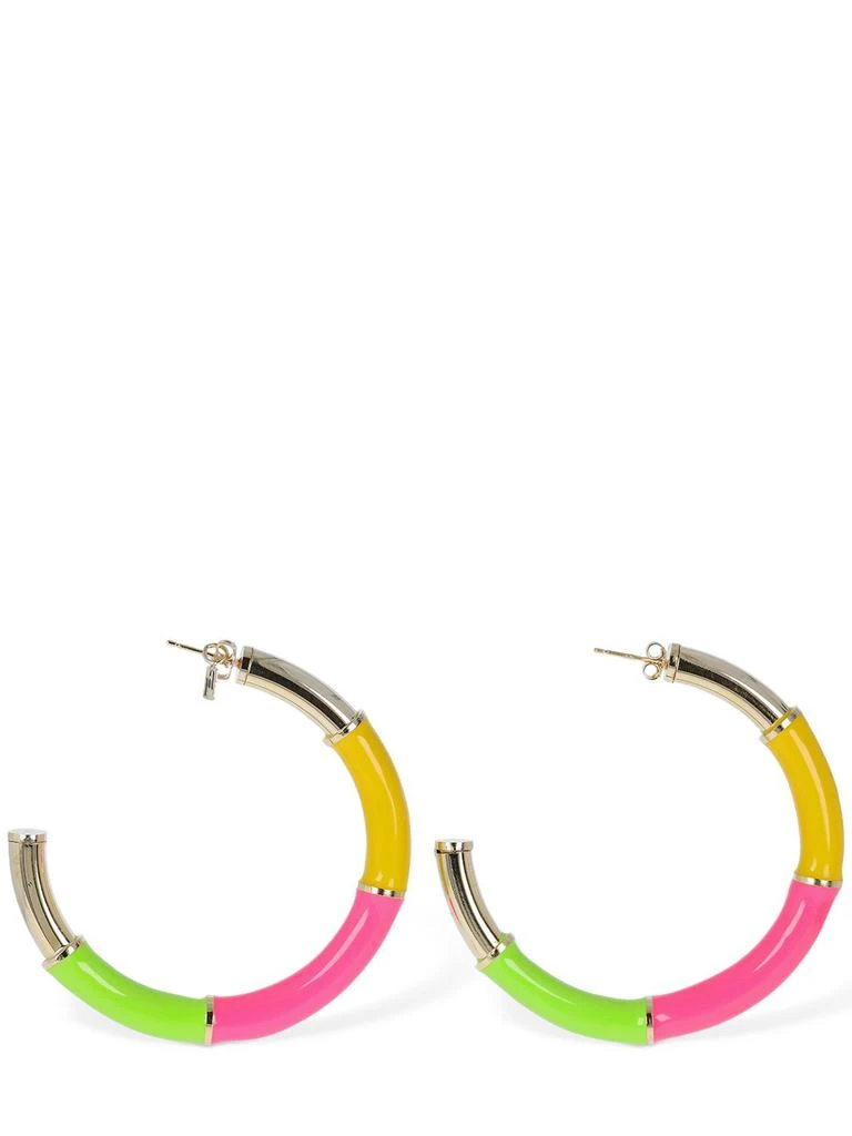 商品ROSANTICA|Candy Enamel Hoop Earrings,价格¥833,第2张图片详细描述