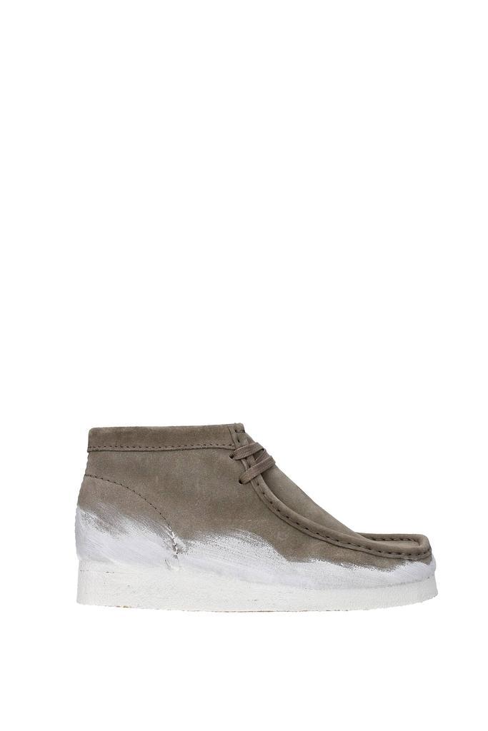 商品Clarks|Ankle Boot wallabee Suede Gray White,价格¥880,第1张图片