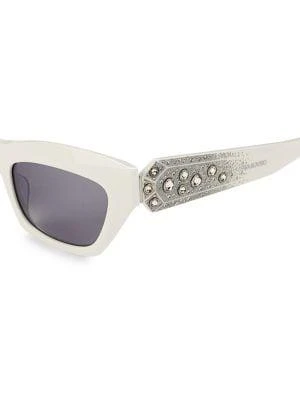 商品Swarovski|55MM Rectangle Swarovski Crystal Sunglasses,价格¥450,第3张图片详细描述