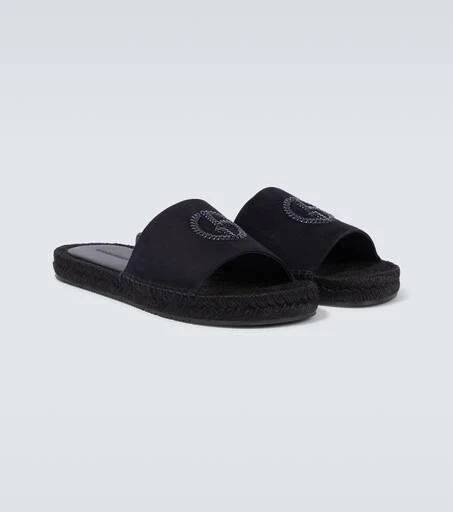 商品Giorgio Armani|Logo leather sandals,价格¥3210,第5张图片详细描述