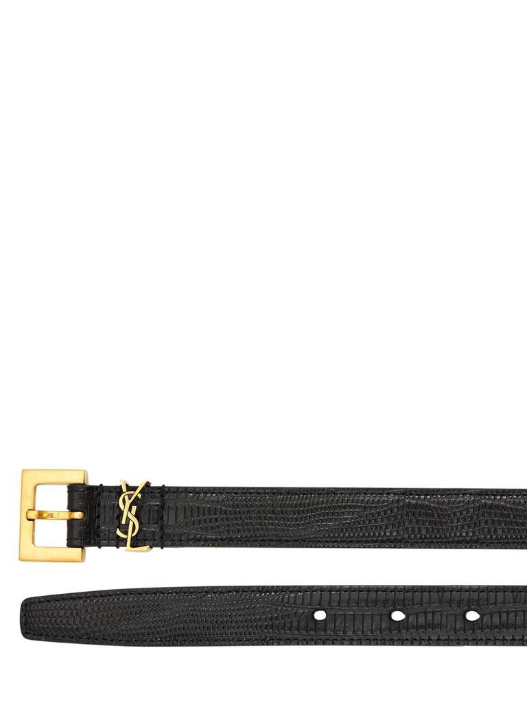 商品Yves Saint Laurent|2cm Monogram Leather Belt,价格¥3476,第4张图片详细描述