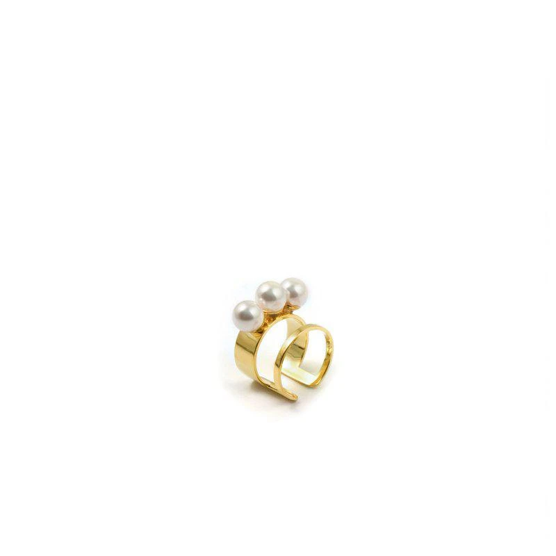 商品Joomi Lim|Double Band Ring w/ 3 Pearls,价格¥1057,第1张图片