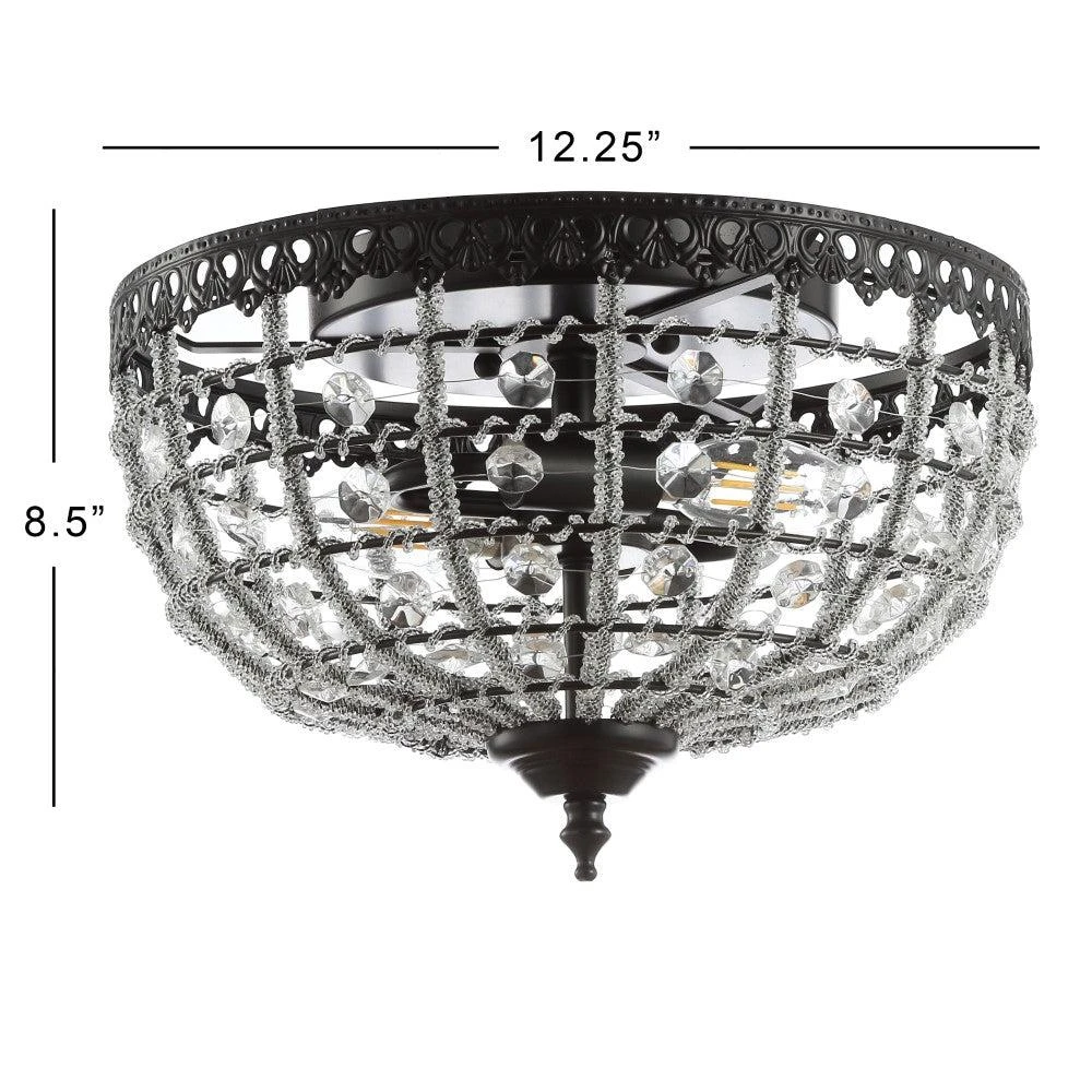 商品JONATHAN Y|Anita 12.25" Low-Ceiling Metal/Acrylic LED Flush Mount,价格¥1016,第4张图片详细描述
