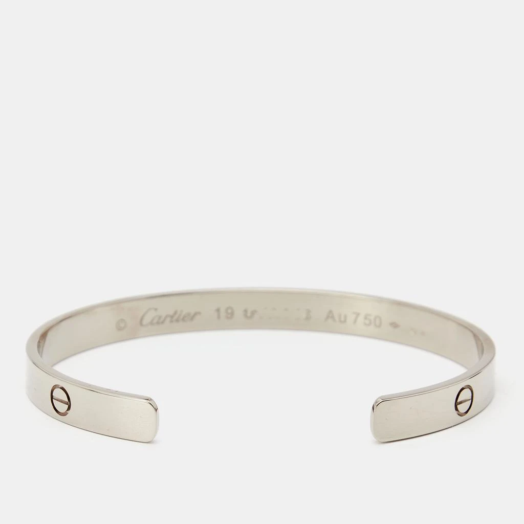商品[二手商品] Cartier|Cartier Love 18k White Gold Open Cuff Bracelet 19,价格¥29301,第3张图片详细描述