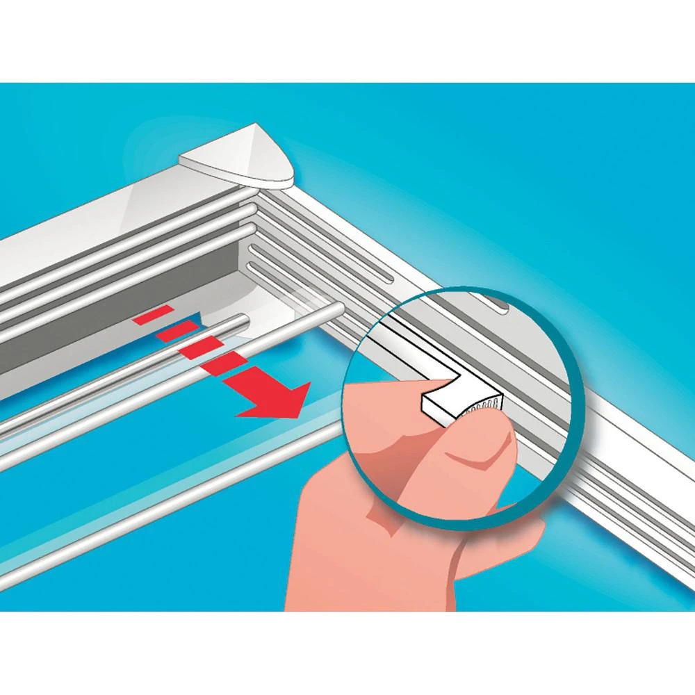 商品Household Essentials|Leifheit Telegant 36 Protect Plus Wall Mount Clothesline Drying Rack,价格¥486,第4张图片详细描述