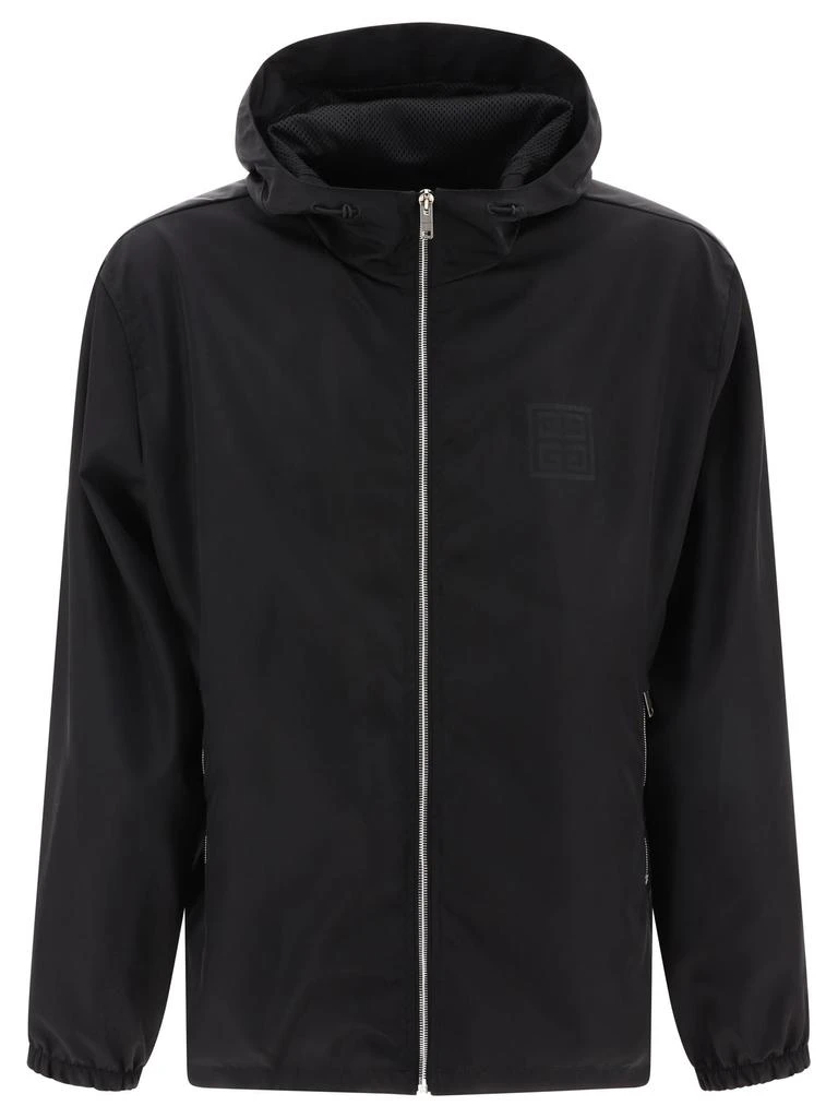 商品Givenchy|Windbreaker Jacket With Logo Jackets Black,价格¥6773,第1张图片