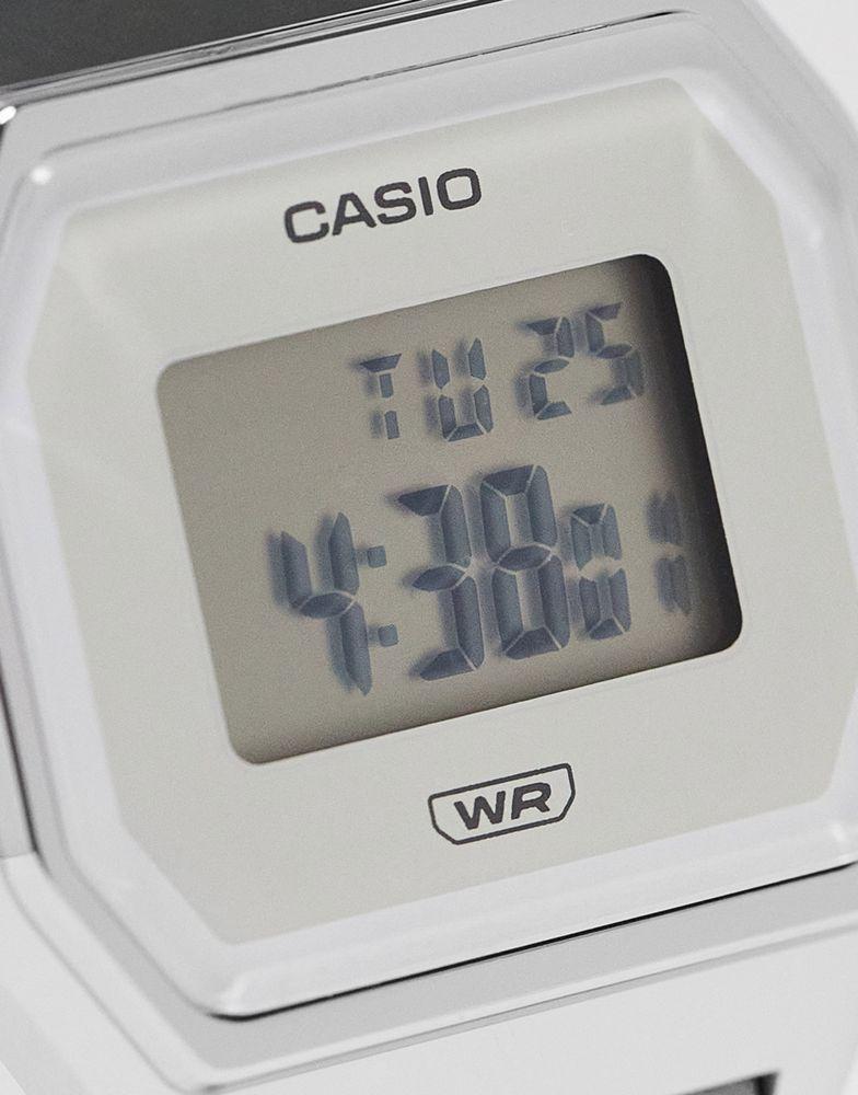 Casio LA680 beige leather band watch in silver商品第2张图片规格展示