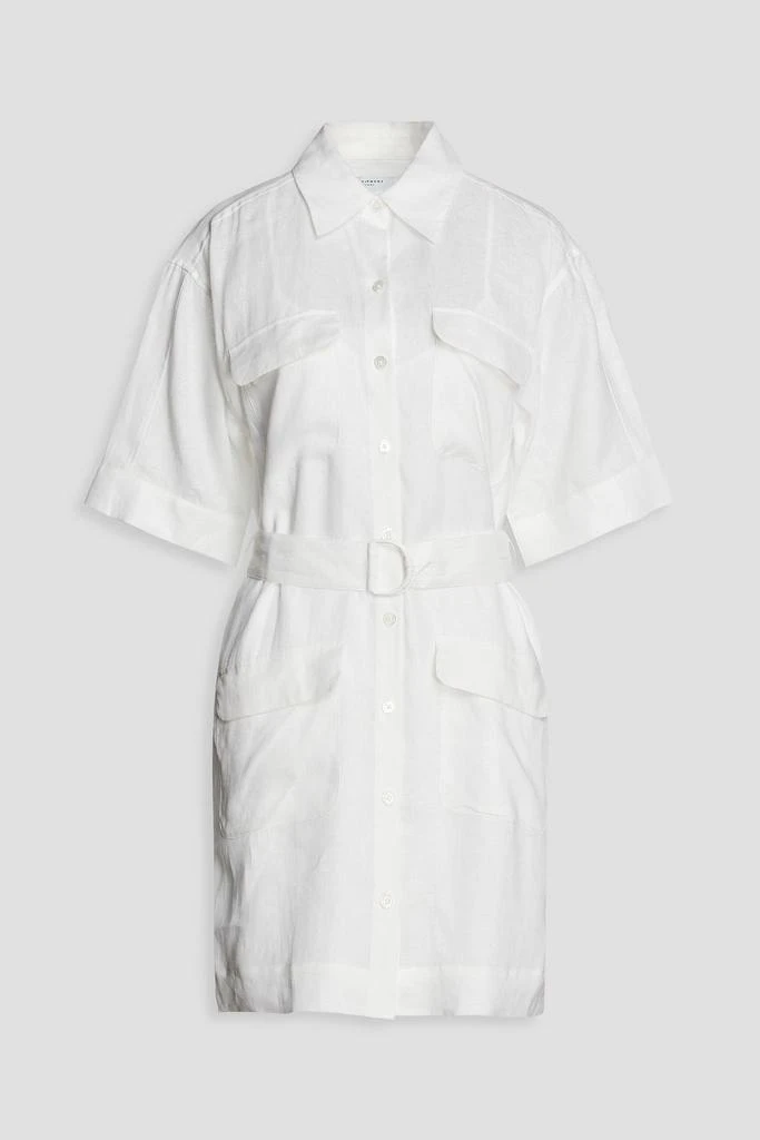 商品Equipment|Oriel belted linen mini shirt dress,价格¥1321,第3张图片详细描述