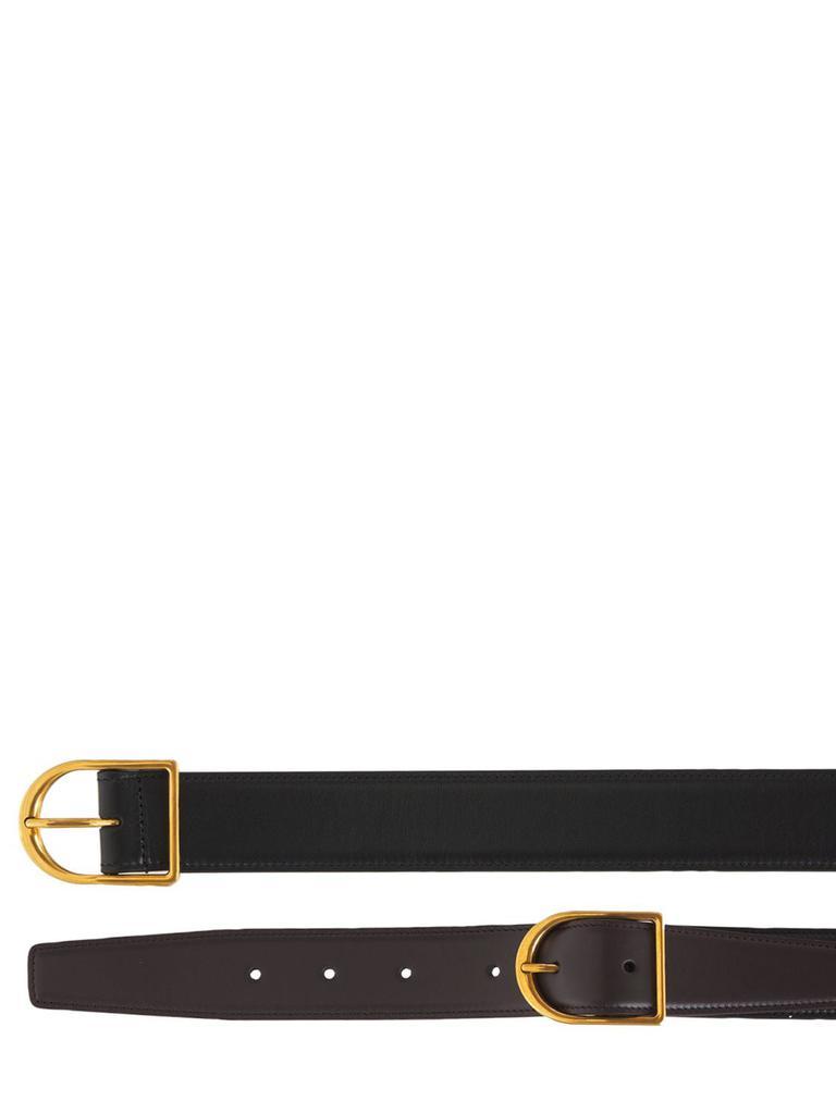 商品Yves Saint Laurent|Double Buckle Leather Belt,价格¥5085,第4张图片详细描述