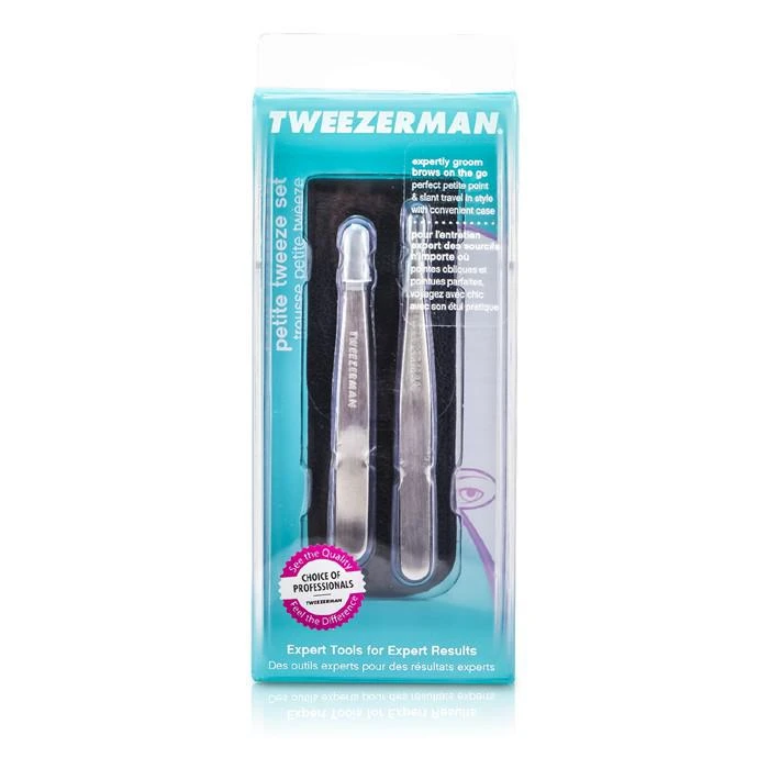 商品Tweezerman|Tweezerman 迷你镊子组合Petite Tweeze Set - (含黑色皮套) -(含黑色皮套)(2pcs),价格¥272,第1张图片
