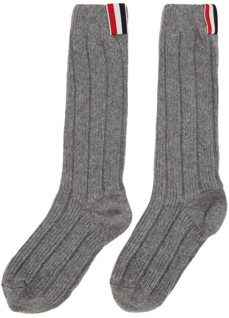 商品Thom Browne|Grey Rib Stitch Socks,价格¥1384,第2张图片详细描述