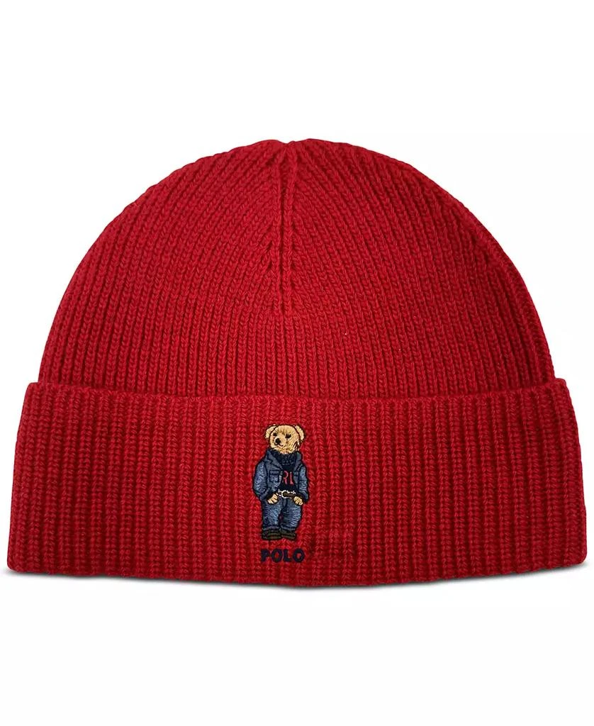 商品Ralph Lauren|Men's Embroidered Bear Cuff Hat,价格¥440,第1张图片