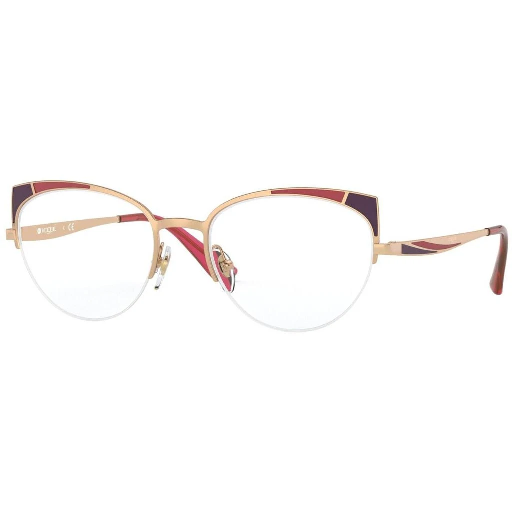 商品VOGUE|Vogue Women's Eyeglasses - Top Matte Bordeaux/Rose Cat Eye Frame | 0VO4153 5075,价格¥400,第1张图片