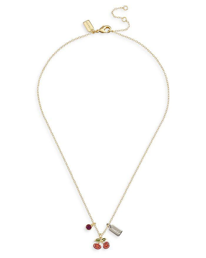 商品Coach|Pavé Cherry Pendant Necklace, 16",价格¥711,第1张图片